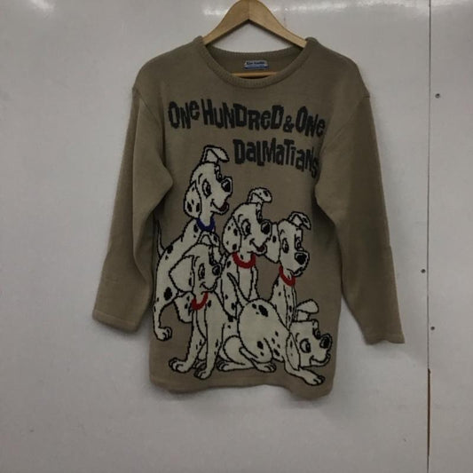古着 USED ニット、セーター 長袖 Disney 80年代 101匹わんちゃん cox combo M キャラクター ベージュ / ベージュ /  レディース USED 古着 中古 10138501