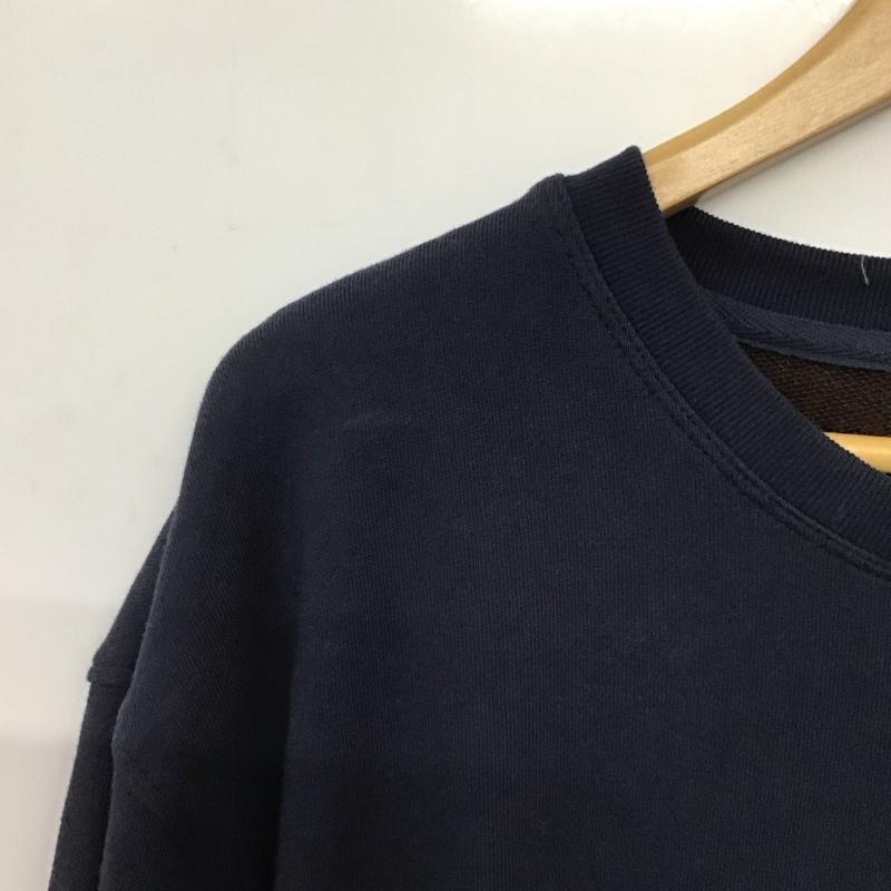ビーミングライフストアバイビームス B:MING LIFESTORE by BEAMS トレーナー 七分袖 スウェット 裏毛 XL プリント 紺 / ネイビー /  メンズ USED 古着 中古 10146355