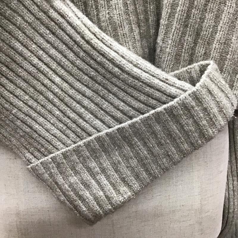ザラ ZARA ニット、セーター 長袖 4331 130 832 リブ クロップド丈 ショート丈 S 無地 ベージュ / ベージュ /  レディース USED 古着 中古 10118452