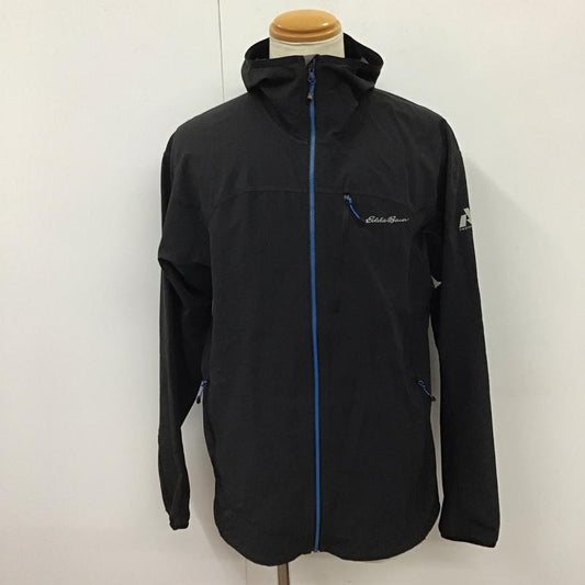 エディーバウアー Eddie Bauer ジャケット、上着 ジャンパー、ブルゾン ジップアップジャケット ジャンパー ナイロンジャケット カジュアルジャケット アウター L ロゴ、文字 黒 / ブラック /  レディース USED 古着 中古 10115306
