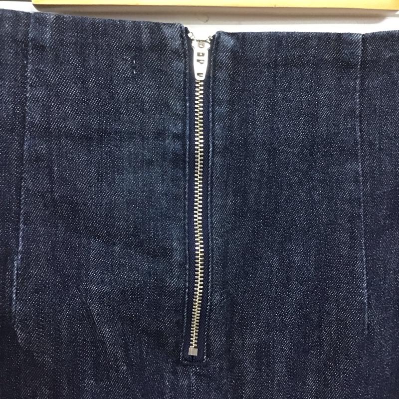 マウジー MOUSSY スカート ひざ丈スカート 0107ac12-5990 ハイウエストデニムスカート 2 無地 インディゴ / インディゴ /  レディース USED 古着 中古 10143496
