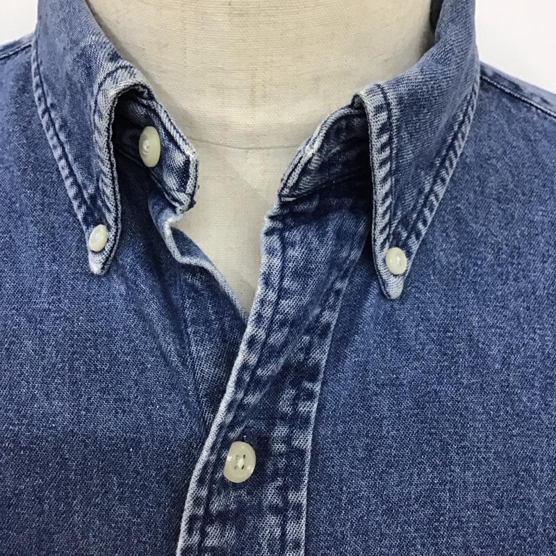 ラルフローレン RALPHLAUREN シャツ、ブラウス 長袖 長袖シャツ デニムシャツ カラーシャツ L ロゴ、文字 インディゴ / インディゴ /  メンズ USED 古着 中古 10126227