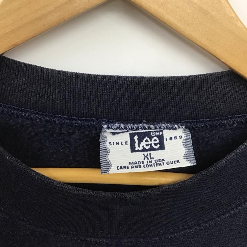 リー Lee トレーナー 長袖 長袖 XL 刺繍 紺 / ネイビー /  メンズ USED 古着 中古 10149125