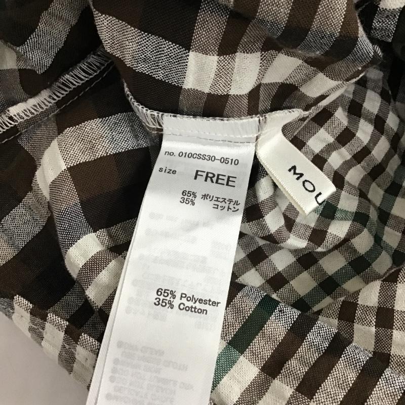 マウジー MOUSSY シャツ、ブラウス 長袖 010css30-0510 CHECKPUFFSLEEVEBLOUSE 長袖シャツ 前開シャツ ノーカラーシャツ FREE チェック マルチカラー / マルチカラー /  レディース USED 古着 中古 10105849