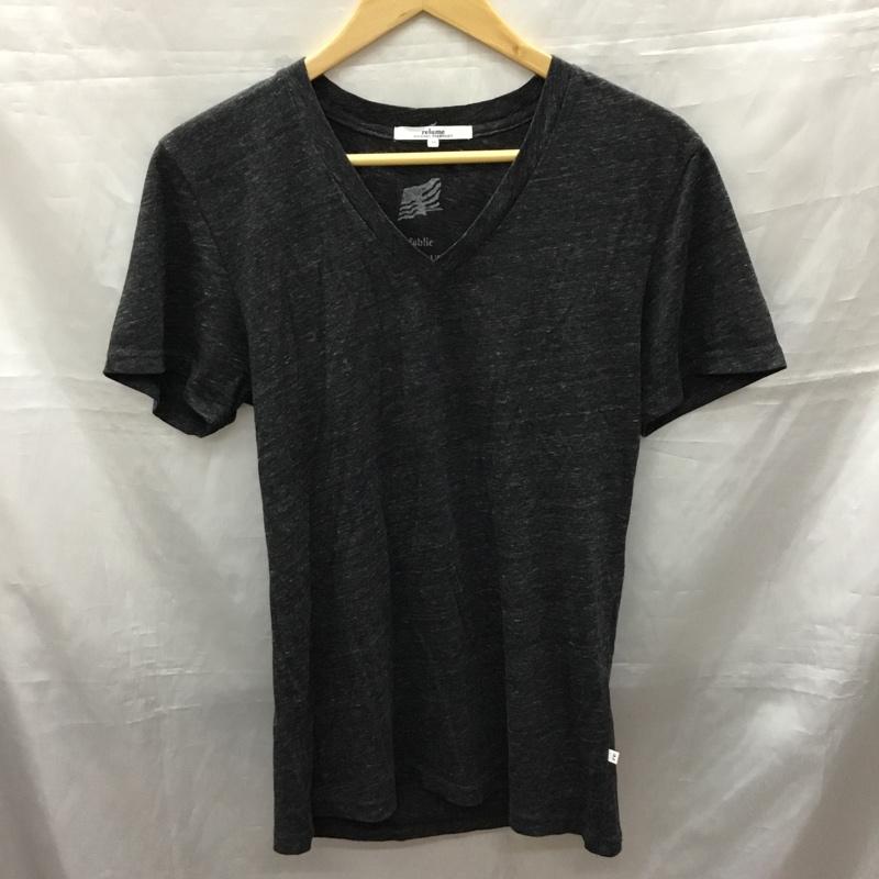 レリュームジャーナルスタンダード relume Journal Standard Tシャツ 半袖 10-071-464-0050-1-0 Vネック XS 無地 黒 / ブラック /  メンズ USED 古着 中古 10117771