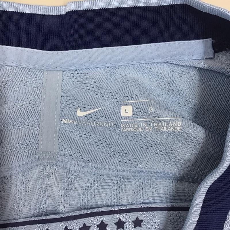 ナイキ NIKE カットソー 長袖 長袖カットソー ロングスリーブカットソー プリントTシャツ スポーツウェア L ロゴ、文字 青 / ブルー /  メンズ USED 古着 中古 10111806