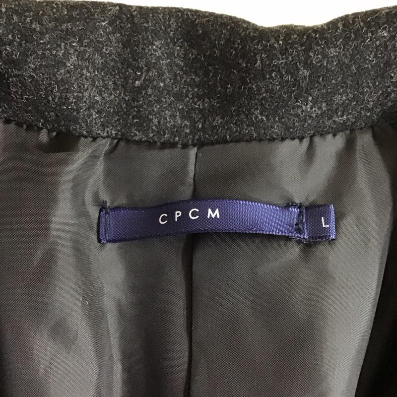 シーピーシーエム CPCM コート コート一般 ロングコート ロングジャケット カラージャケット アウター L 無地 灰 / グレー /  メンズ USED 古着 中古 10114564