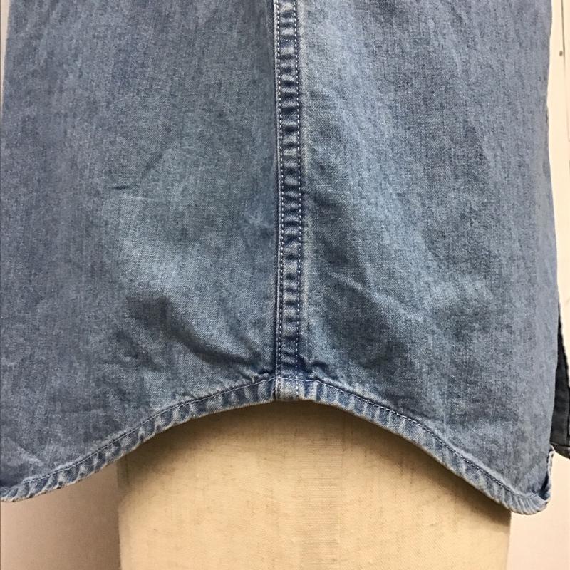 リーバイス Levi s シャツ、ブラウス 半袖 半袖シャツ カラーシャツ 半袖カットソー デニムシャツ M 無地 インディゴ / インディゴ /  メンズ USED 古着 中古 10115150