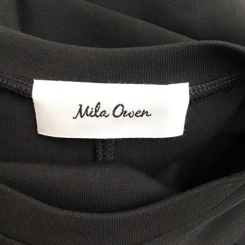 ミラオーウェン Mila Owen ワンピース ロングスカート 09WCO241049 パフブラウスカットドッキングワンピース 1 無地 黒 / ブラック /  レディース USED 古着 中古 10115083