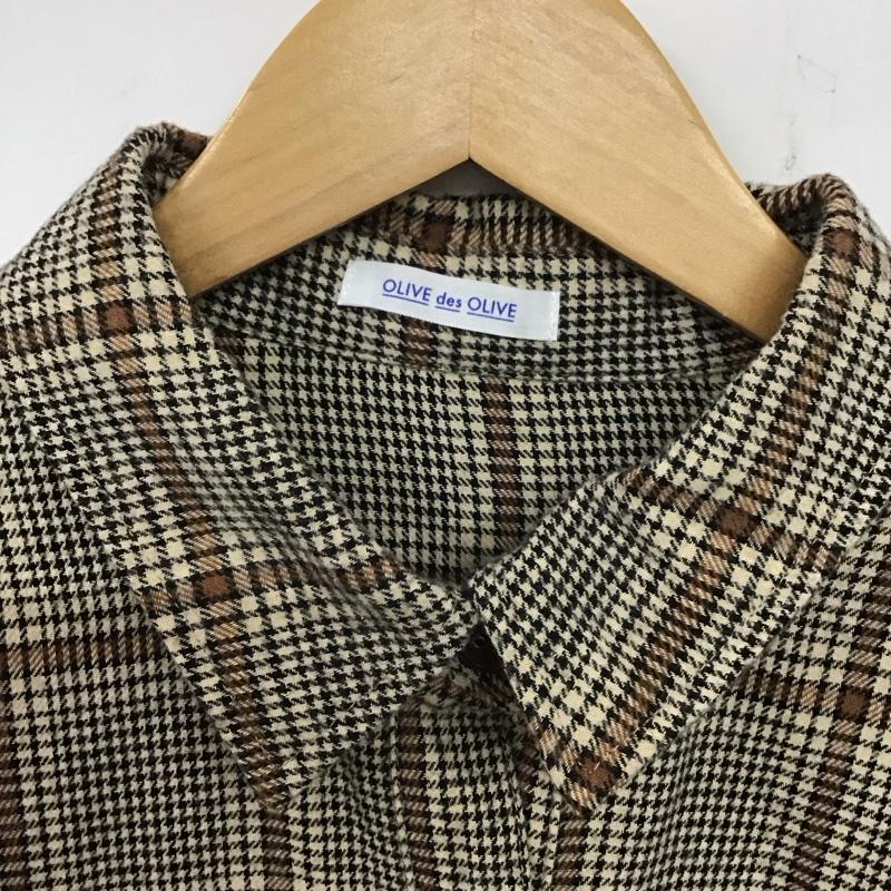 オリーブデオリーブ OLIVE des OLIVE シャツ、ブラウス 長袖 FREE チェック マルチカラー / マルチカラー /  レディース USED 古着 中古 10139580