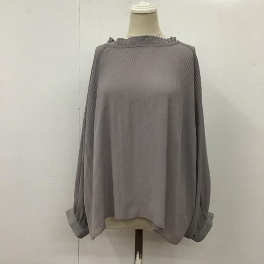 ミスティック mystic カットソー 長袖 長袖カットソー フレアシャツ スタンドネック 無地 灰 / グレー /  レディース USED 古着 中古 10117491