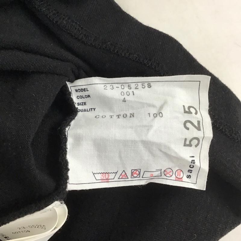 サカイ Sacai カットソー 長袖 23-0525s 長袖Tシャツ 4 ロゴ、文字 黒 / ブラック /  メンズ USED 古着 中古 10148058