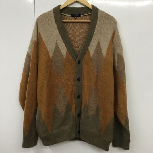 ビームス ハート BEAMS HEART カーディガン 長袖 長袖カーディガン ニットカーディガン 前ボタン M プリント マルチカラー / マルチカラー /  メンズ USED 古着 中古 10131348