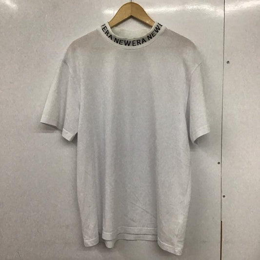 ニューエラ NEW ERA カットソー 半袖 半袖カットソー プリントTシャツ スタンドネックカットソー XL プリント 白 / ホワイト /  メンズ USED 古着 中古 10132346