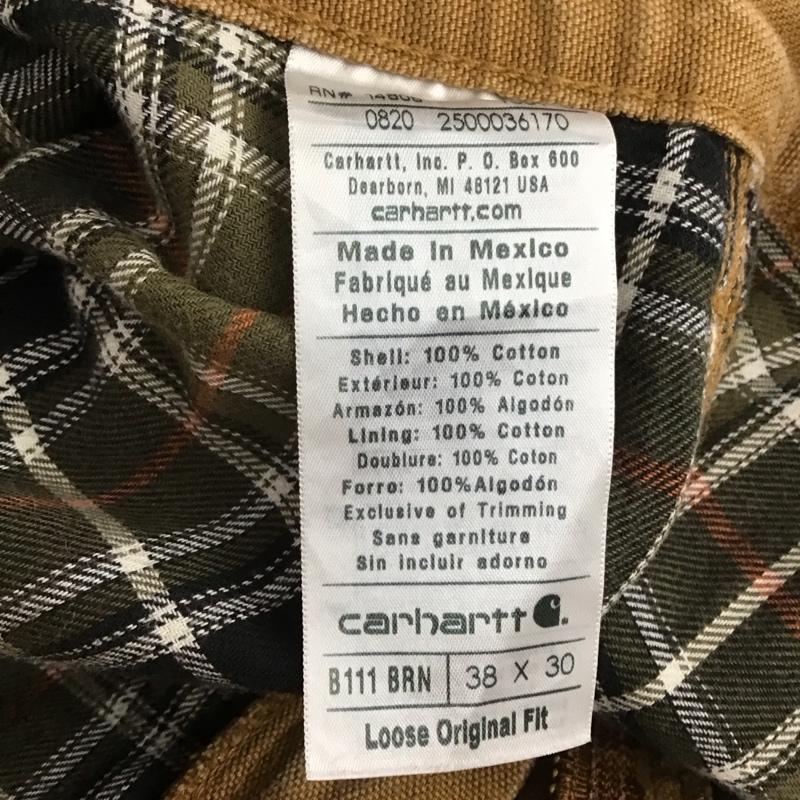 カーハート Carhartt パンツ ワークパンツ、ペインターパンツ ワイドパンツ カジュアルパンツ ワークパンツ 38 ロゴ、文字 キャメル / キャメル /  メンズ USED 古着 中古 10150628