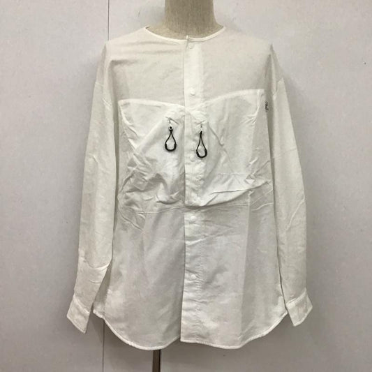 シーエムエフアウトドアガーメント CMF OUTDOOR GARMENT シャツ、ブラウス 長袖 CMF2302-S05C COLLERLESS SHIRTS ノーカラー L 無地 白 / ホワイト /  メンズ USED 古着 中古 10107054