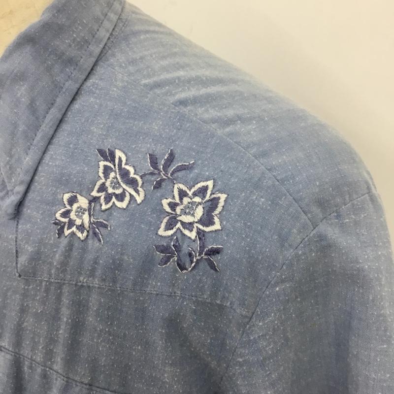 古着 USED シャツ、ブラウス 半袖 半袖シャツ カラーシャツ mr.leggs 古着70s ヴィンテージシャツ 刺繍 青 / ブルー /  メンズ USED 古着 中古 10120810