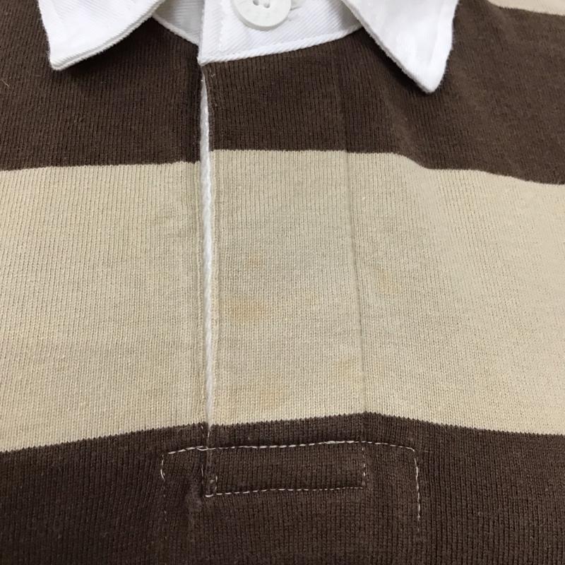 アベイシングエイプ A BATHING APE カットソー 長袖 長袖ポロシャツ カラーシャツ ロングスリーブカットソー XXS ボーダー柄 茶 / ブラウン /  レディース USED 古着 中古 10117497