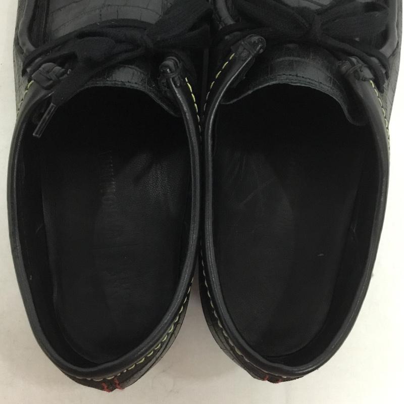 クラークス Clarks カジュアルシューズ カジュアルシューズ WACKO MARIA CROCODILE EMBOSSED LEATHER WALLABEE UK9.5 箱有 US：10.5  黒 / ブラック /  メンズ USED 古着 中古 10139933