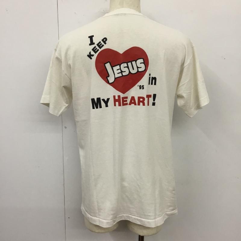 フルーツオブザルーム FRUIT OF THE LOOM Tシャツ 半袖 半袖カットソー プリントTシャツ クルーネックカットソー L プリント 白 / ホワイト /  メンズ USED 古着 中古 10120815