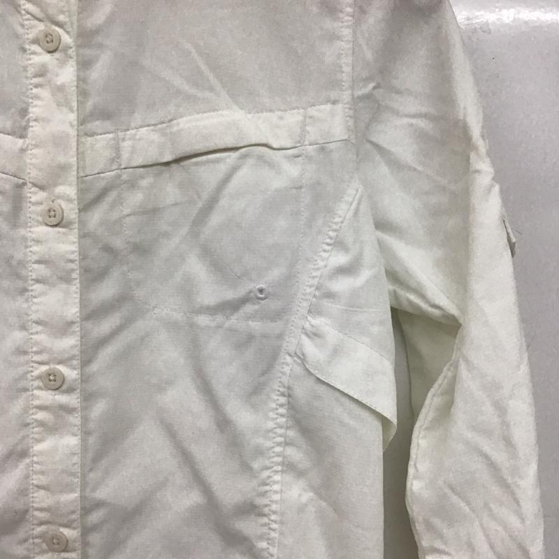 コロンビア Columbia シャツ、ブラウス 長袖 長袖シャツ 無地シャツ カラーシャツ M 無地 アイボリー / アイボリー /  レディース USED 古着 中古 10149571
