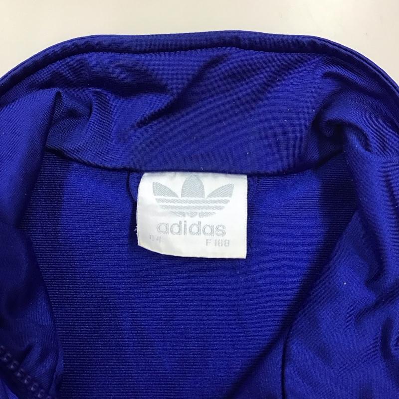 アディダス adidas ジャケット、上着 ジャケット、ブレザー ジップアップジャケット ジャンパー ジャージ 古着 S ロゴ、文字 白 / ホワイト / X 青 / ブルー /  メンズ USED 古着 中古 10120506