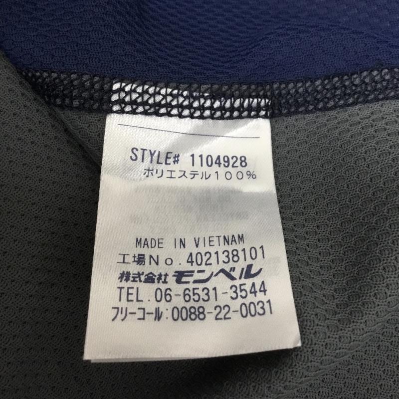 モンベル mont-bell シャツ、ブラウス 半袖 1104928 クール ハーフスリーブジップシャツ XL プリント 紺 / ネイビー /  メンズ USED 古着 中古 10135468