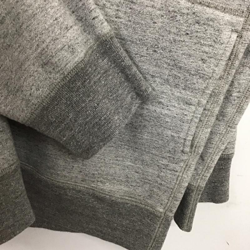 ゴールド GOLD パーカー 長袖 ジップアップパーカー 長袖パーカー カジュアルジャケット M 無地 灰 / グレー /  メンズ USED 古着 中古 10146424