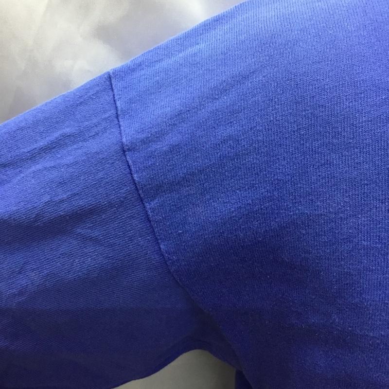 チャンピオン Champion Tシャツ 半袖 半袖カットソー プリントTシャツ クルーネックカットソー L ロゴ、文字 青 / ブルー /  メンズ USED 古着 中古 10116024