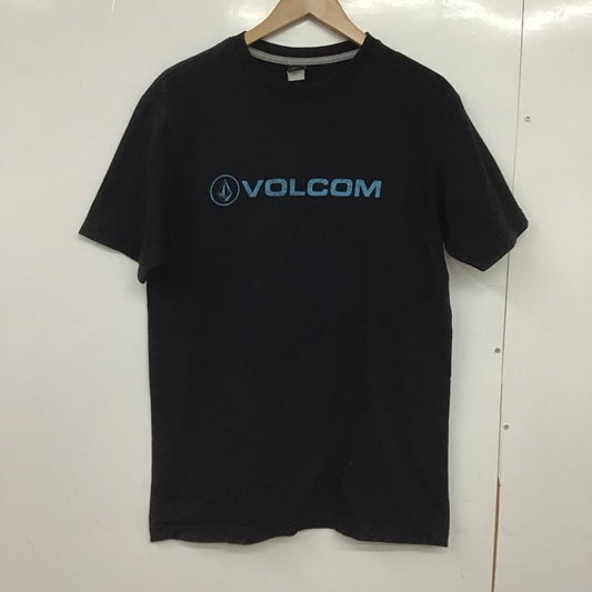ボルコム VOLCOM Tシャツ 半袖 半袖カットソー プリントTシャツ クルーネックカットソー M ロゴ、文字 黒 / ブラック /  メンズ USED 古着 中古 10149192