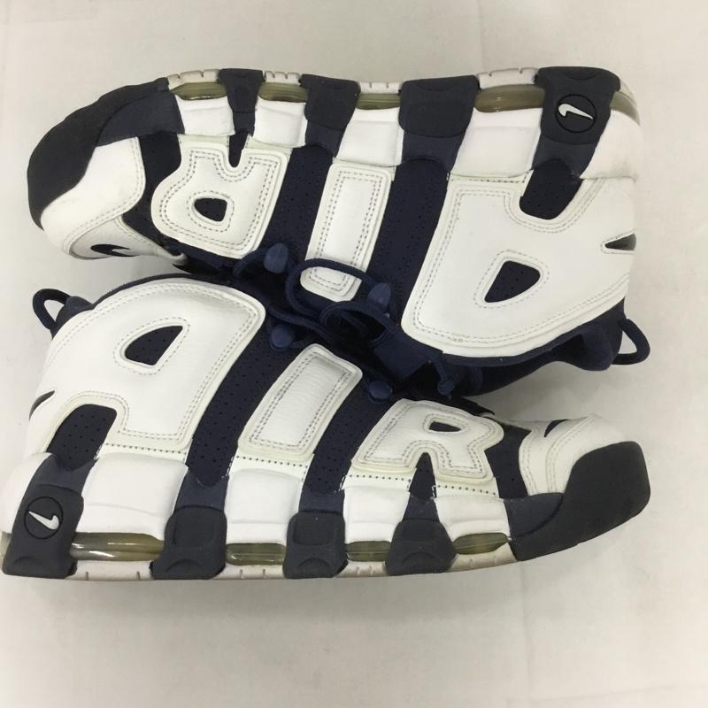 ナイキ NIKE スニーカー スニーカー 414962-104 AIR MORE UPTEMPO 28cm 28.0cm ロゴ、文字 白 / ホワイト / X 紺 / ネイビー /  メンズ USED 古着 中古 10131667