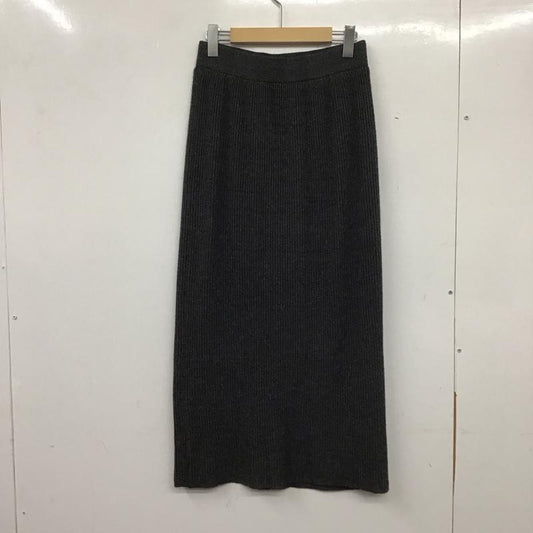 ニコアンド niko and... スカート ロングスカート NKN36526RM リブニットスカート ラメ M 無地 黒 / ブラック /  レディース USED 古着 中古 10138976