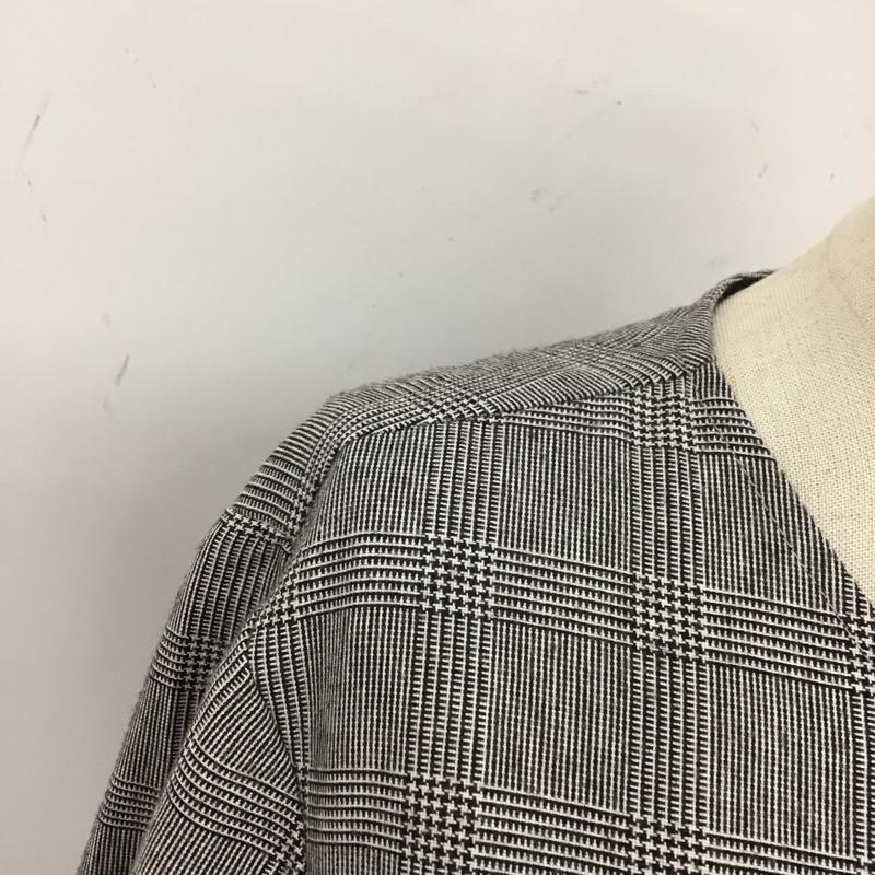 ザラ ZARA ワンピース ミニスカート 4437 269 064 長袖 チェック XS 刺繍 白 / ホワイト / X 黒 / ブラック /  レディース USED 古着 中古 10113493