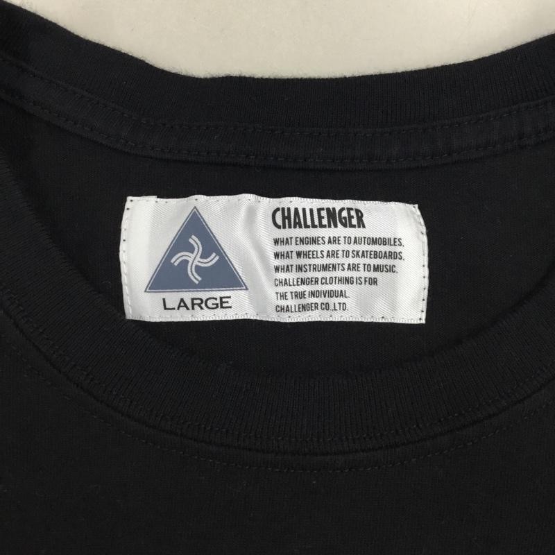 チャレンジャー CHALLENGER Tシャツ 半袖 半袖カットソー プリントTシャツ クルーネックカットソー L プリント 黒 / ブラック /  メンズ USED 古着 中古 10111941