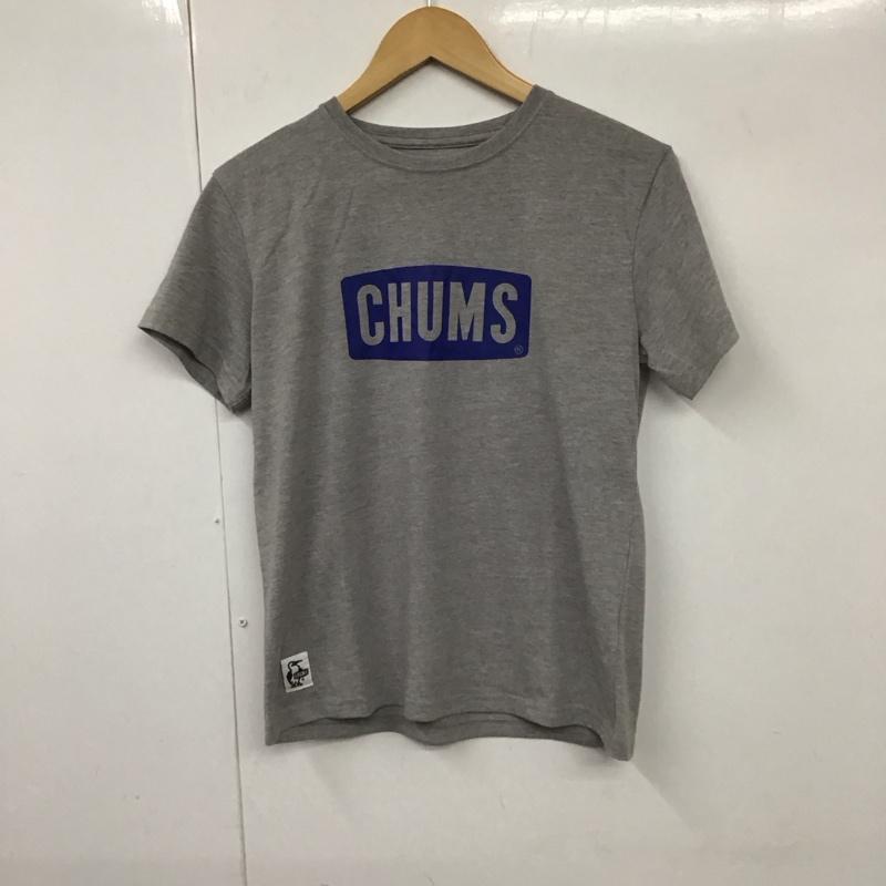 チャムス CHUMS Tシャツ 半袖 半袖カットソー プリントTシャツ クルーネックカットソー S ロゴ、文字 灰 / グレー /  メンズ USED 古着 中古 10130898