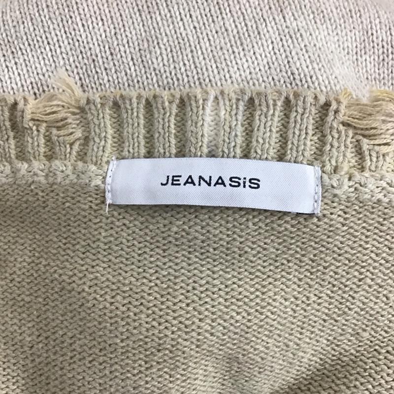 ジーナシス JEANASIS カーディガン 長袖 長袖ロングカーディガン ノーカラーカーディガン FREE 無地 ベージュ / ベージュ /  レディース USED 古着 中古 10122156