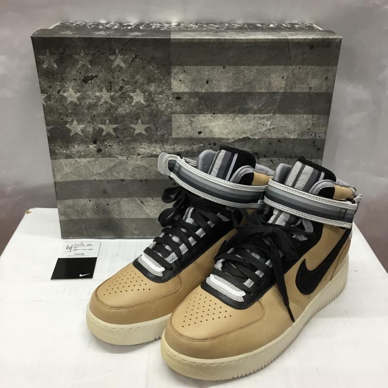 ナイキ NIKE スニーカー スニーカー 677130-200 AIR FORCE 1 MID SP TISCI RICCARDO Tisci 28cm 箱有 28.0cm ワンポイント ベージュ / ベージュ / X 黒 / ブラック / X 灰 / グレー /  メンズ USED 古着 中古 10106870