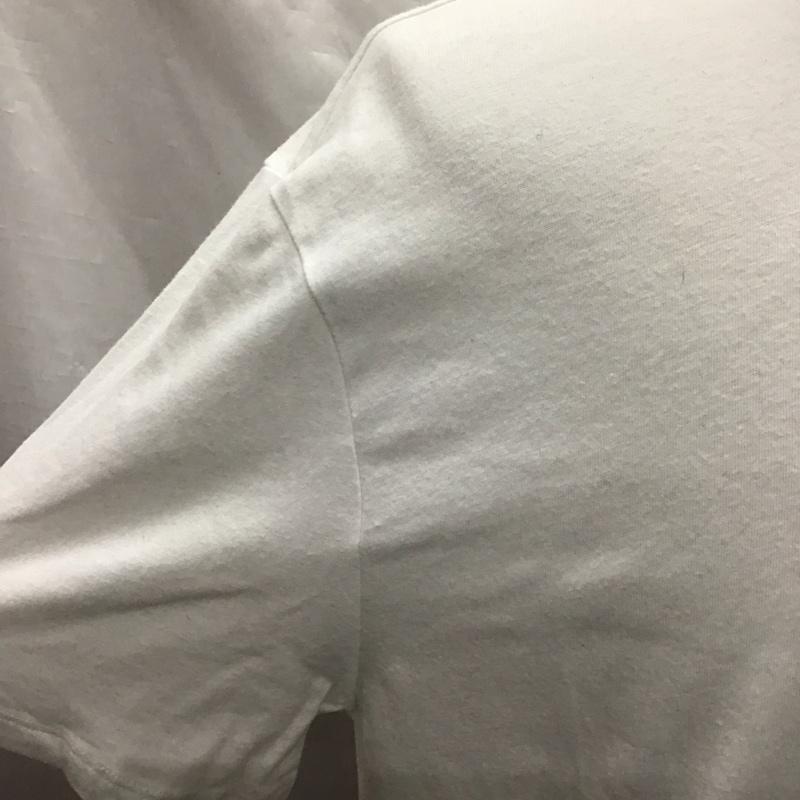 トミーヒルフィガー TOMMY HILFIGER Tシャツ 半袖 半袖カットソー プリントTシャツ クルーネックカットソー XL 無地 白 / ホワイト /  メンズ USED 古着 中古 10122704