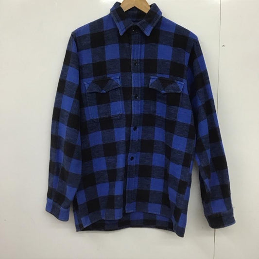 古着 USED シャツ、ブラウス 長袖 長袖シャツ チェックシャツ カラーシャツ M チェック 青 / ブルー /  メンズ USED 古着 中古 10147596