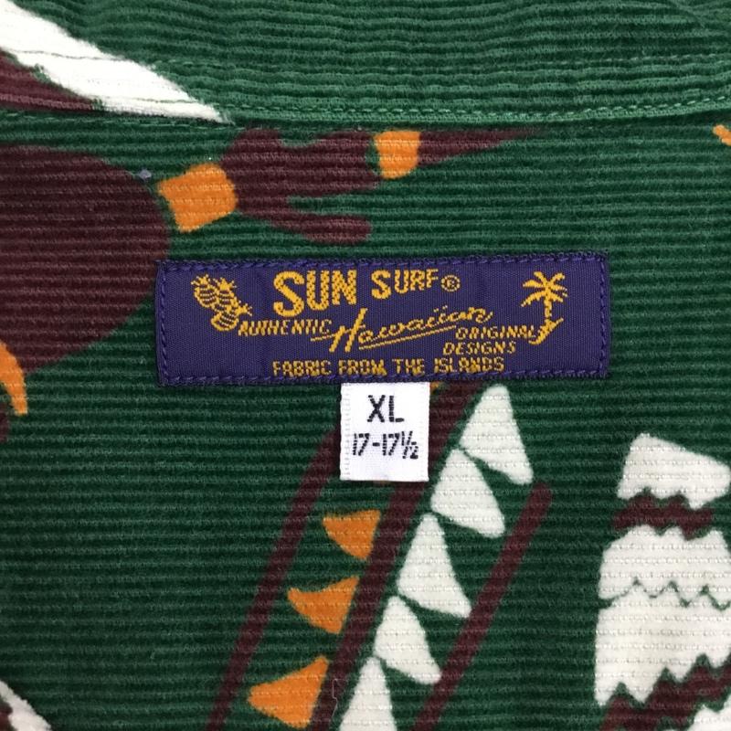 サンサーフ SUN SURF シャツ、ブラウス 長袖 SS27709 XL 総柄 緑 / グリーン /  メンズ USED 古着 中古 10108891