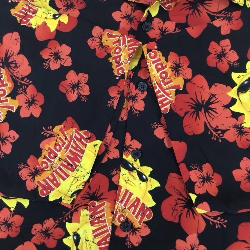 古着 USED シャツ、ブラウス 半袖 XL 総柄 黒 / ブラック / X 赤 / レッド / X 黄 / イエロー /  メンズ USED 古着 中古 10133487