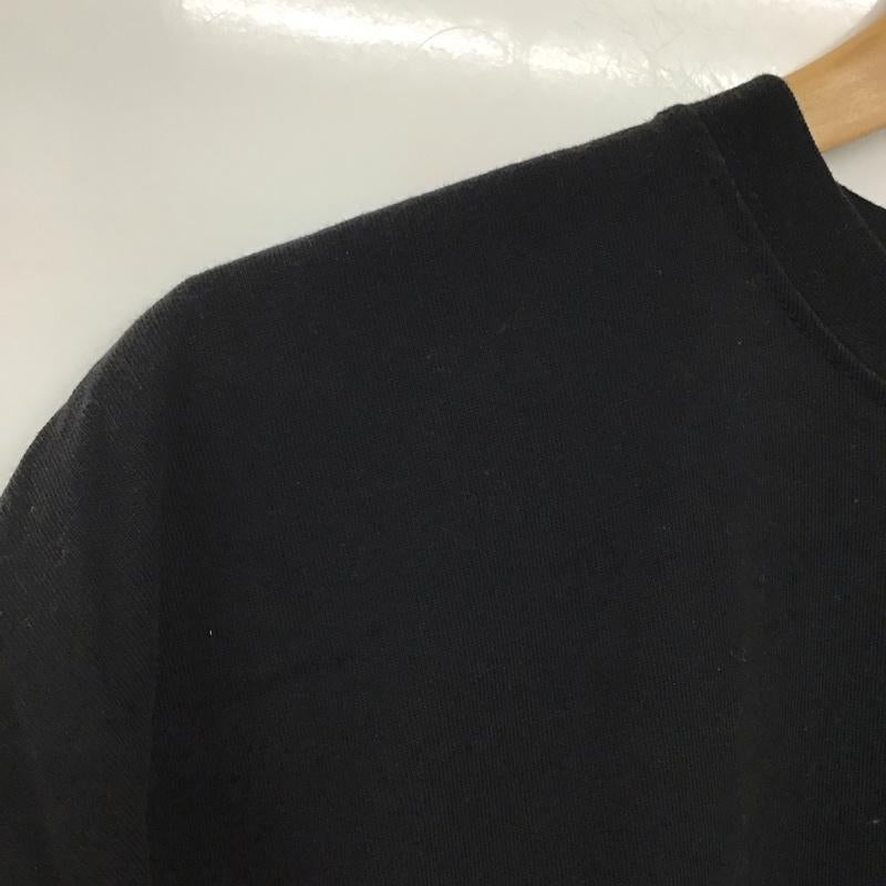 ゴースローキャラバン go slow caravan Tシャツ 半袖 半袖カットソー プリントTシャツ クルーネックカットソー 3 プリント 黒 / ブラック /  メンズ USED 古着 中古 10141011