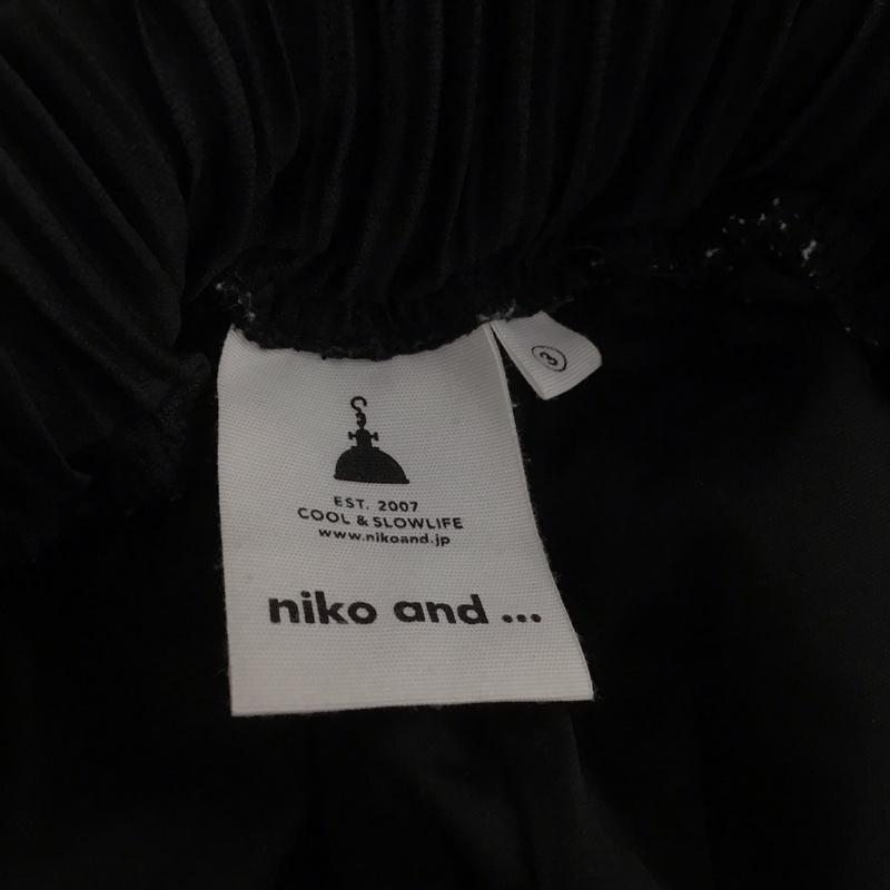 ニコアンド niko and... ボトムス ボトムス S205NL24TO プリーツパンツ イージーパンツ M 無地 黒 / ブラック /  レディース USED 古着 中古 10133549