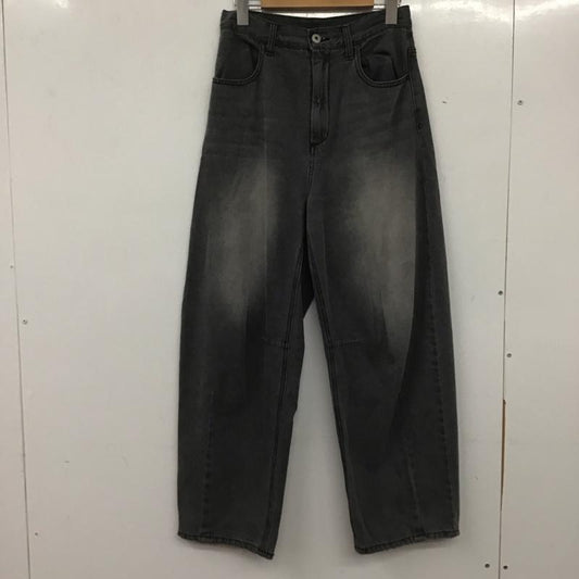 エヘカソポ ehka sopo パンツ デニム、ジーンズ 2400416 ハイウエスト S ロゴ、文字 黒 / ブラック /  レディース USED 古着 中古 10138902
