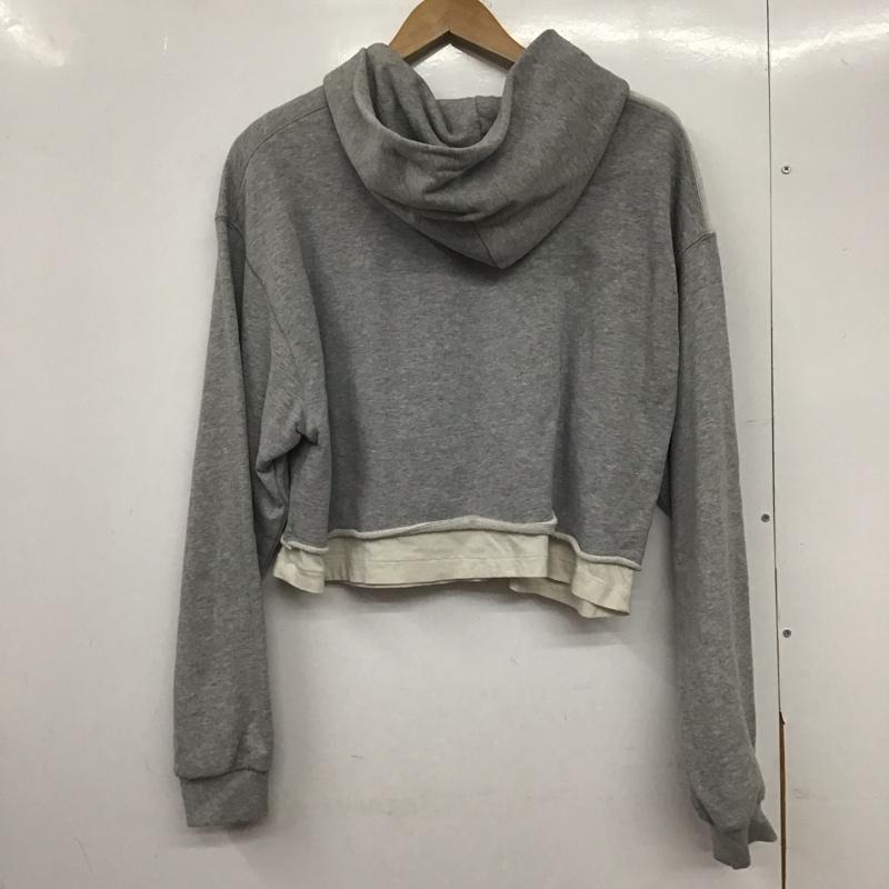 ニコアンド niko and... パーカー 長袖 長袖パーカー プルオーバーパーカー スウェット M ロゴ、文字 灰 / グレー /  レディース USED 古着 中古 10145078