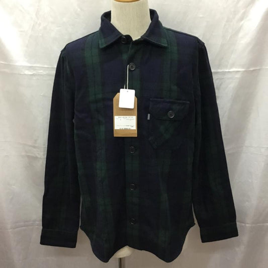 エーグル AIGLE シャツ、ブラウス 長袖 L チェック 緑 / グリーン /  メンズ USED 古着 中古 10112811