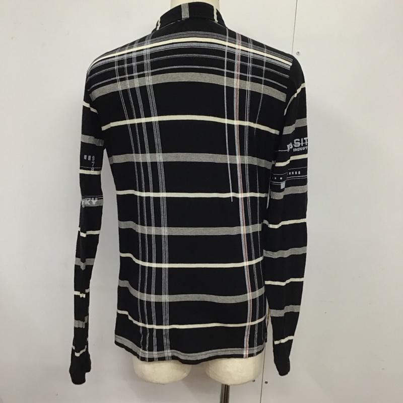ディーゼル DIESEL カットソー 長袖 長袖カットソー カラーネックカットソー ロングスリーブカットソー プリントTシャツ L ボーダー柄 白 / ホワイト / X 黒 / ブラック /  メンズ USED 古着 中古 10124358