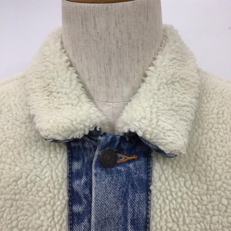 リーバイストラウスアンドコー Levi Strauss & co. ジャケット、上着 ジャケット、ブレザー デニムジャケット Gジャン カジュアルジャケット アウター ボア L 無地 白 / ホワイト / X インディゴ / インディゴ /  メンズ USED 古着 中古 10109768