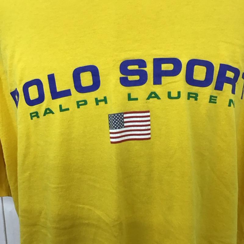 ポロスポーツラルフローレン POLOSPORT Tシャツ 半袖 クルーネック XL ロゴ、文字 黄 / イエロー /  メンズ USED 古着 中古 10110962