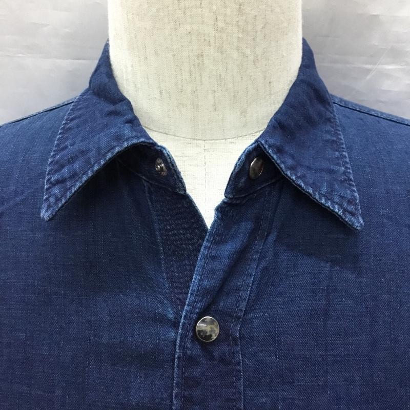 フォーティーファイブアールピーエム 45RPM シャツ、ブラウス 長袖 インディゴ染め 3 ワンポイント インディゴ / インディゴ /  メンズ USED 古着 中古 10118970